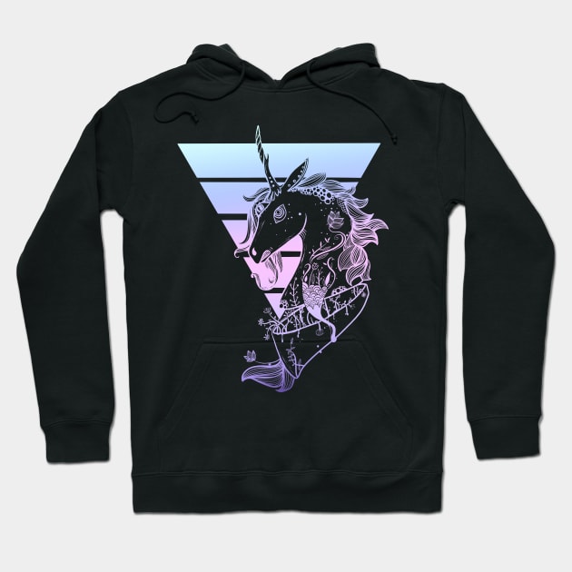 Strange Unicorn Illustration, Pastel Goth Version Hoodie by cellsdividing